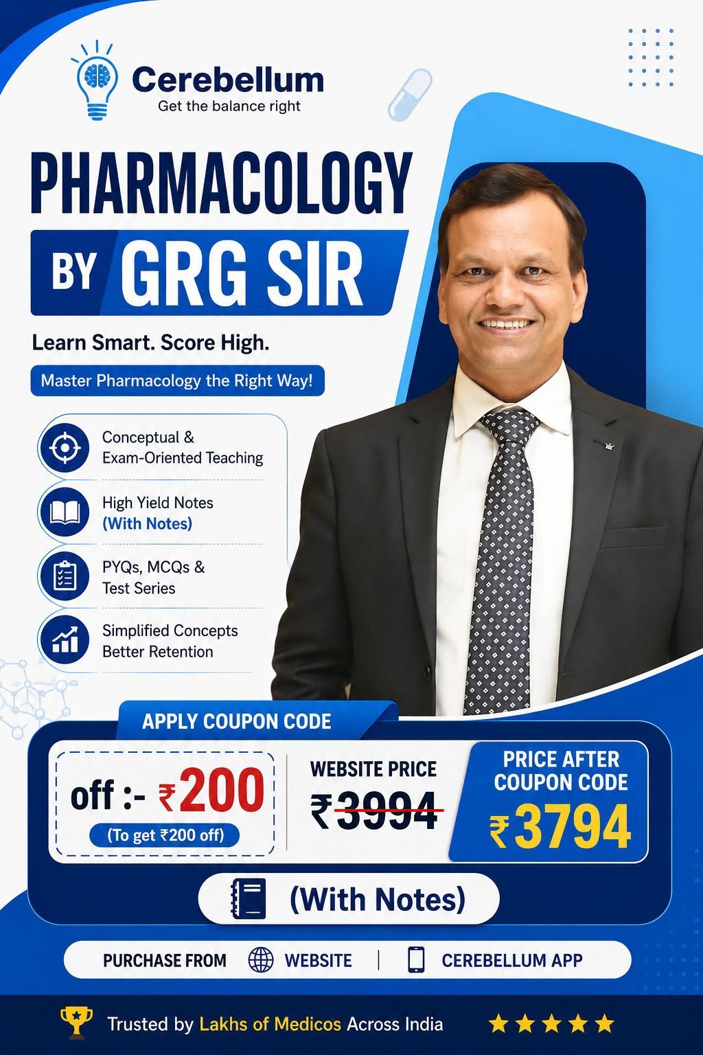 Cerebellum Pharmacology by GRG Sir coupon code HEART offer creative